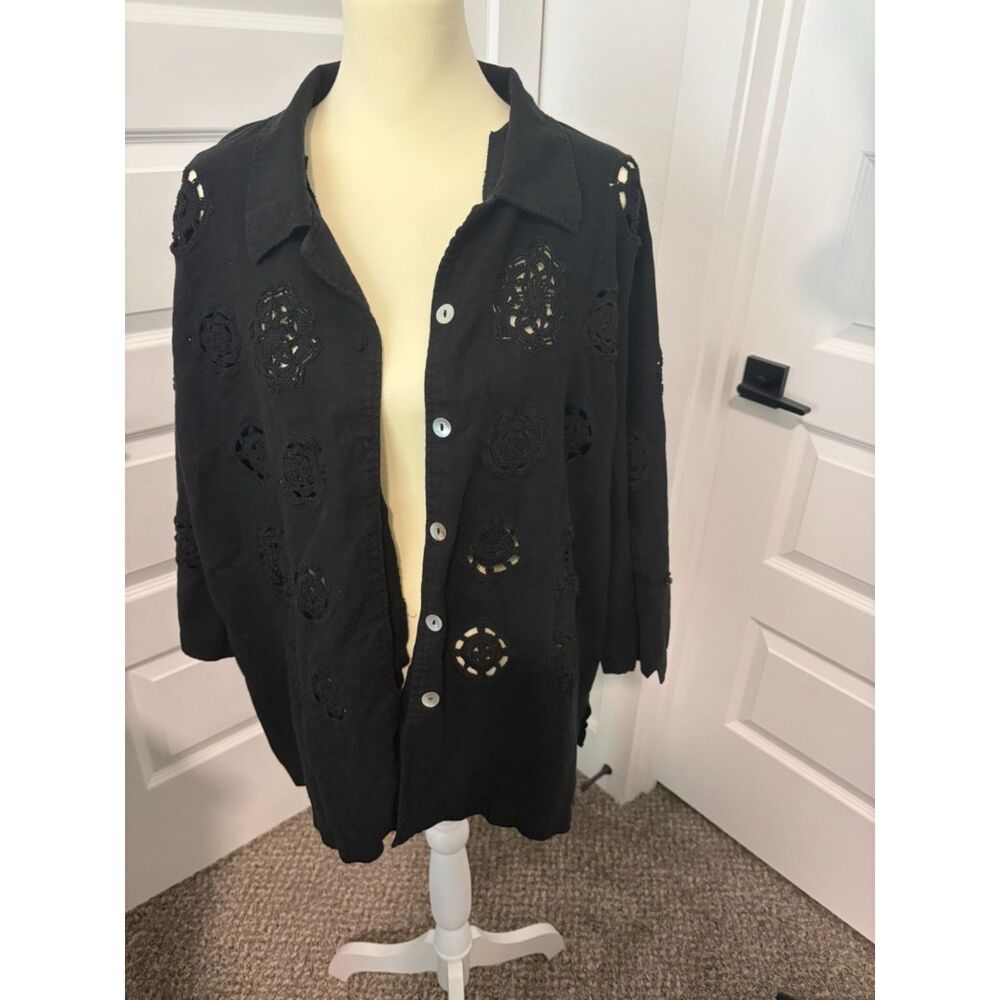 Stonebridge Linen 3x Black Jacket View 2
